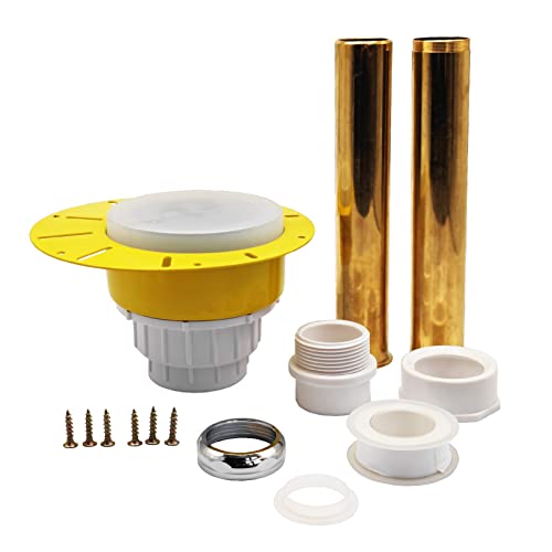 Fundyliue Freestanding Tub Drain Free Standing Bathtub Drain Installation Rough-in Kit with Tailpiece Plastic ABS and Threaded Tailpiece Replacement for 1-1/2 Male Female Threaded Tub Drains