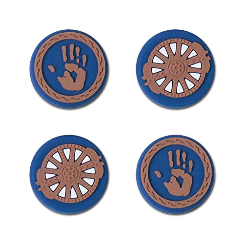 Image of PERFECTSIGHT Cute Thumb Grip Caps for PlayStation 4 /5, PS5, PS4, Xbox Series X /S, Xbox One, Switch PRO Controller, 4PCS Kawaii Soft Skin Rubber 3D Analog Thumbsticks Grips Joystick Cover, Blue