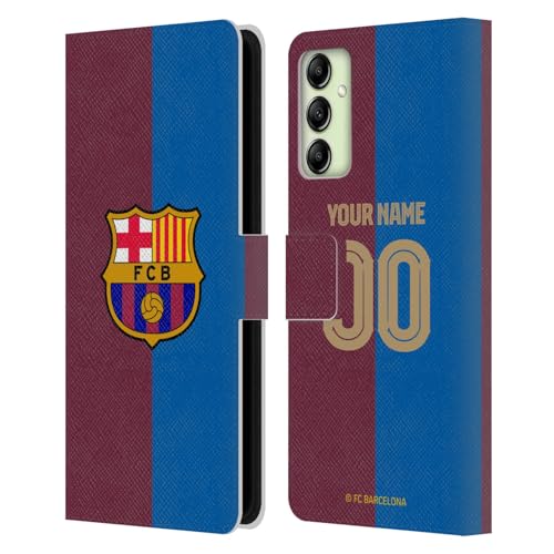 Coque Samsung Galaxy A14 5G FC Barcelona Étui Cuir Portefeuille Protection Housse
