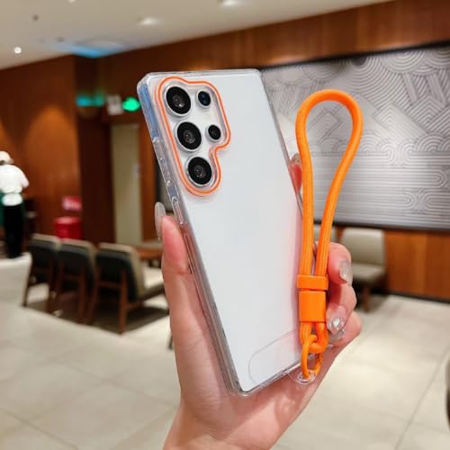Coque transparente Galaxy S24+ avec cordon pour sécuriser vos photos en voyage