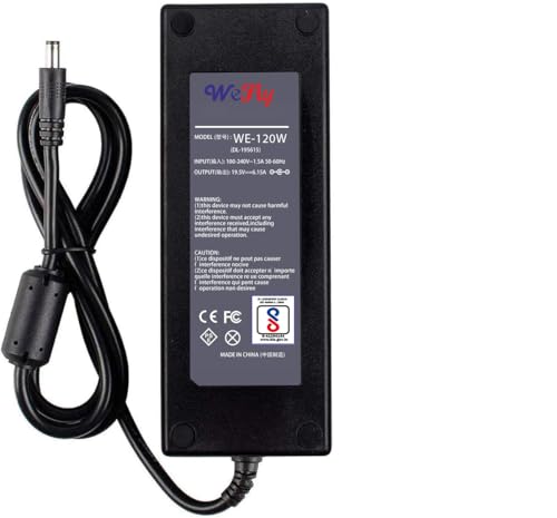 Image of WeFly 120W 19.5V 6.15A 5.5mm x 2.5mm Laptop Adapter Charger for Lenovo IdeaPad Y510p Y550p Y560 Y570 Y580 Z500 Z570 MSI GE60 GE70 GP70 Laptop Adapter