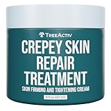 TreeActiv Crepey Skin Repair Treatment, 8oz, Firming Cream with Hyaluronic Acid & Shea Butter to Deeply Moisturize & Tighten Wrinkly Dry Crepe Skin, 500+ Uses