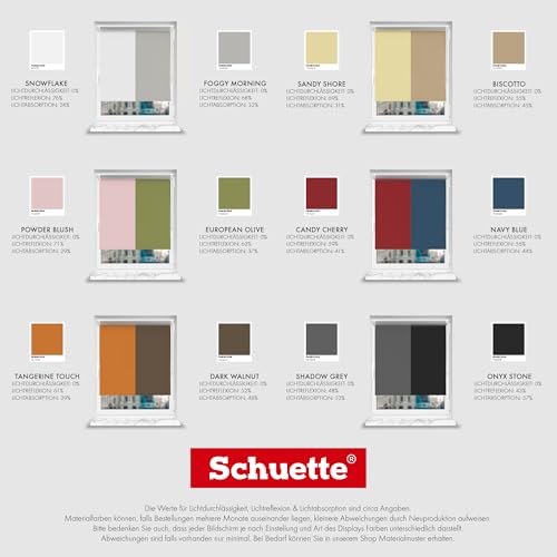 Schuette® Verdunkelungsrollo ohne Bohren/mit Bohren 2in1 ● Thermo Rollo Kollektion: Shadow Grey (Grau) ● 120 x 150 cm (Breite x Höhe) ● Suprafix Klemmrollo = Klemmfix 2.0 ● 60s Montage mit Video