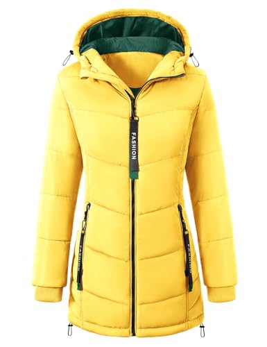 CMTOP Wintermantel Damen Warme Steppmantel Dicker Winterjacke Herbst Winter...