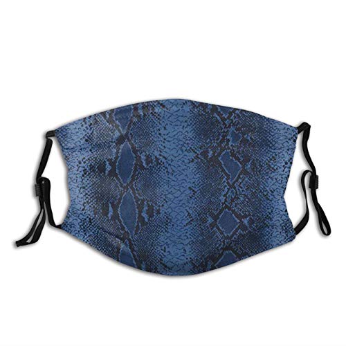 MOMEPE Animal Snake Skin Print Adult Face Mask Scarf Washable|Reusable Face Mouth Cover with 2 Filters, for Women Men & Teen Outdoor