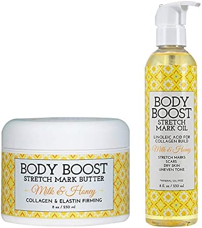 Body Boost Milk and Honey Stretch Mark Butter and Oil Duo