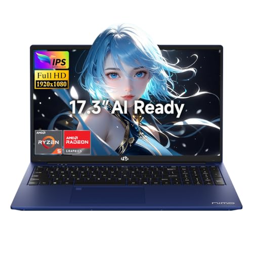 Image of NIMO 17.3 inch AI Ready Gaming Laptop, AMD Ryzen 5 CPU(Beat R5 7430U)