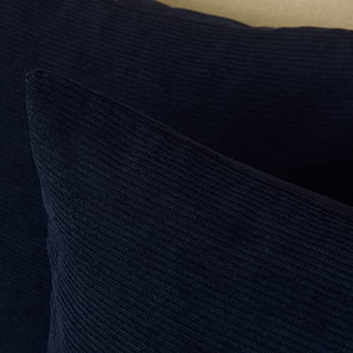 Spring Garden Home Neutral Washable Throw Pillow Covers, Decorative Cushion Protector For Chair Couch Bed Sofa Square Pillows, 18X18 Inch/45X45Cm, 2 Pack In Navy #TOP3