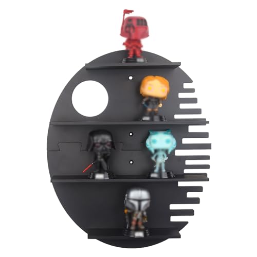 Image of Taladad for Funko POP Star Wars Display Shelf, Floating Shelves Wood Wall Storage Organizer, Display Shelf for Mini Funko Pop Figures Toys Rock Decor
