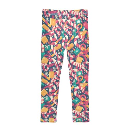 KLL Candy Canes Snowflakes Cartoon Toddler Baby Girl Cotton Pants Casual Full Length Activewear Running2