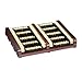 Relaxdays Pulisci Scarpe Ingresso con Spazzole Pulizia Sneaker e Suola Stivali, Tappetino con Setole Dure, Marrone Beige, Legno, 5,5 x 36 x 26 cm immagine