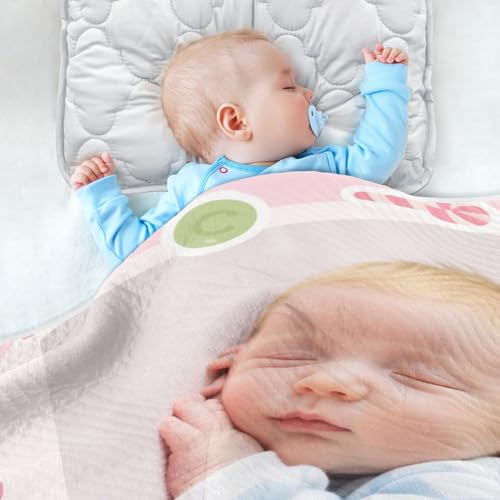 Custom Cute Baby Image Pink House Blankets for Baby boy Soft Customize Dog Blankets for Kids for Girls or Boys 30x40in articulos para Bebes recien nacidos ni?a4