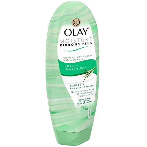 OLAY Moisture Ribbons Plus Body Wash, Shea + Rosemary Mint 18 oz (Pack of 7)