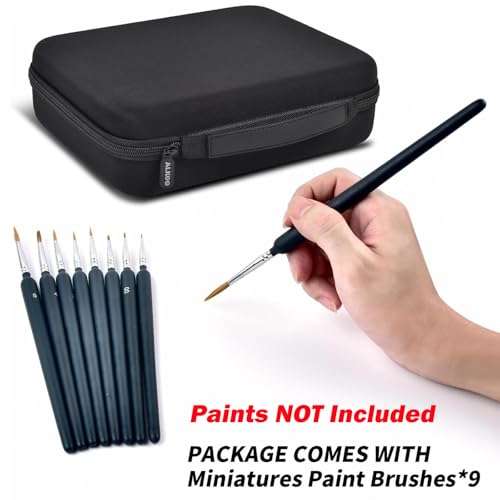 Image of ALKOO Paint Storage Bags for Testors Model Paint Set, Paint Organizer Carrying Case Holds 42 Bottles with 9 Paint Brushes, Paint Holder for Travel, Hobby Organization - Box Only