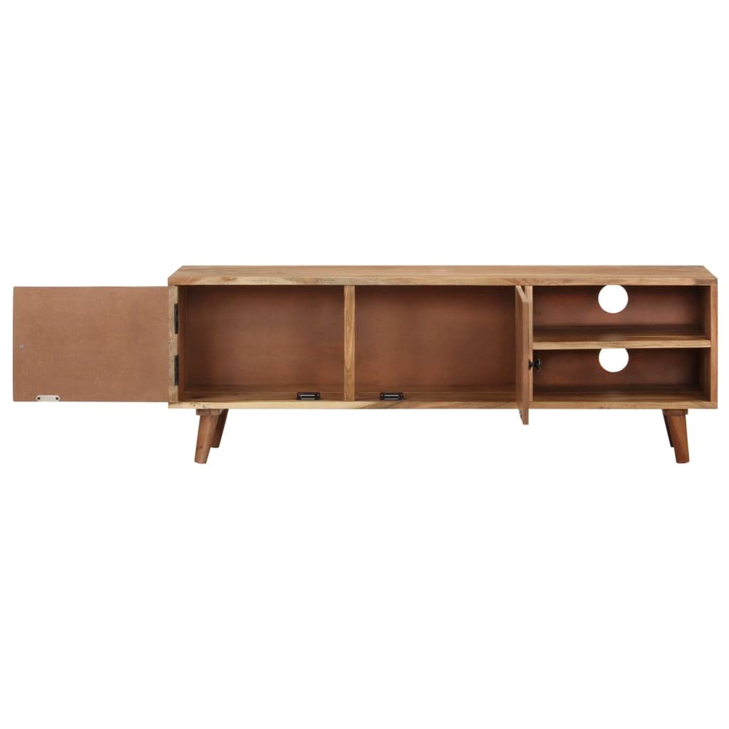 Szafka pod telewizor z litego drewna akacjowego 115x30x39 cm z 2