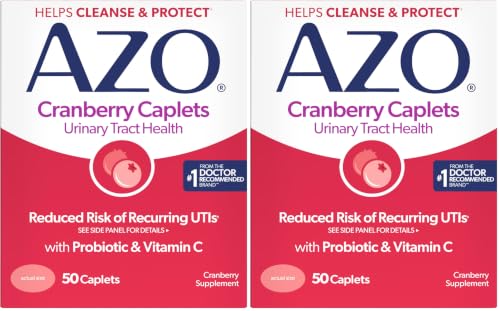 AZO Cranberry Pills for Urinary Tract Health for Women and Men, Adult Cranberry Supplement, Sugar-Free, Non-GMO, 50 Count (Pack of 2) - image 1
