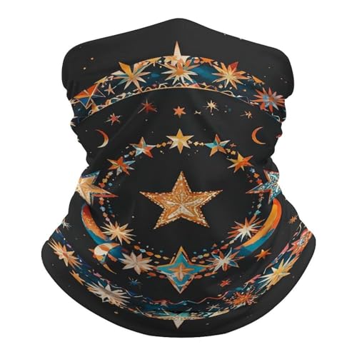 FZQVSGW Balaclava Neck Gaiter Gorgeous Stars And Moon Neck Face Mask Windproof Scarf Face Cover for Men Women