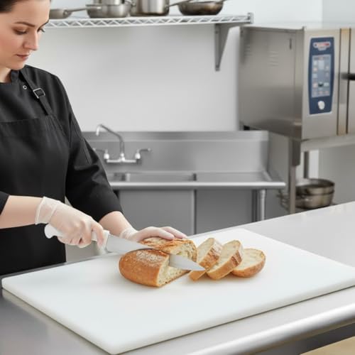TrueCraftware Tabla de Cortar de Cocina Extra Gruesa 18" x 24" x 1.12" Plástico Blanco con Superficie Antideslizante Doble Cara Apta para Lavavajillas miniatura 2