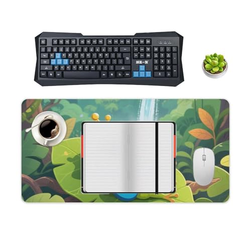 Tapis de souris pour clavier d'ordinateur avec surface lisse grenouille