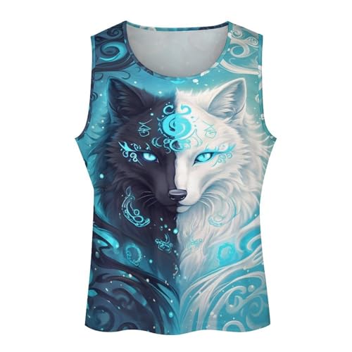Mens Cool Wolf Graphic Tank Tops 3D Print Sleeveless Summer Casual Gym Workout Muscle T Shirts4