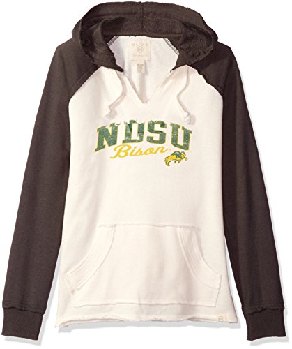 NCAA North Dakota State Women's French Terry Hoodie, Bone/Cinder, Small