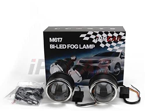 Image of IPH CAR M617 BI-LED TRI COLOR Laser Fog Lamp Projector 3 Inch High /Low beam With Integrated LED | For Car