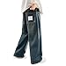 Boys Pants Size 10-12,Baggy Jeans,Kids Loose Fit Casual Straight Wide Leg Denim Pants Fashion Vintage High Waist Y2k Streetwear with Pockets Trendy Fall Lightweight Trousers Blue 12-13 Years