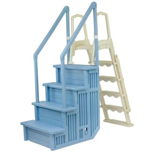 Escalera para Piscinas Anti-deslizante 28 pulgadas Azul