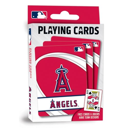 MasterPieces Officially Licensed MLB Los Angeles Angels Playing Cards - 54 Card Deck for Adults