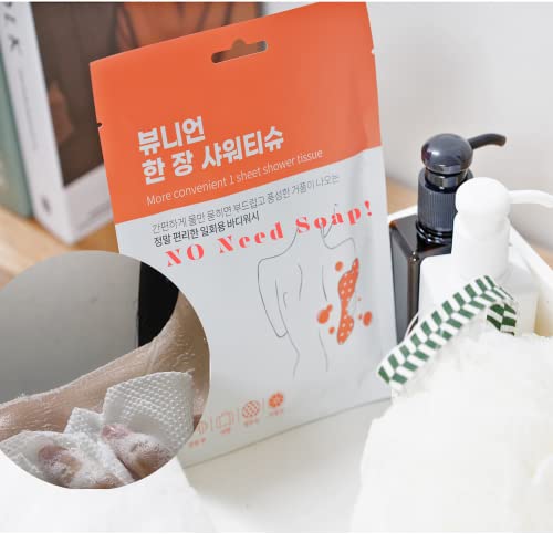 Produco Bath Spnoge (No-Need-Soap) Body Washcloth For Travel, Only For Disposable Single Use (15Pack) #TOP29