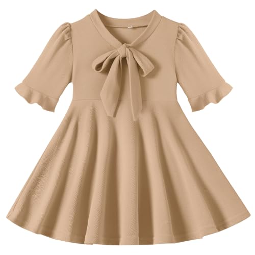 Toddler Dress Summer Baby Girls Floral Ruffle Sleeve Dresses for Girls Casual Church Party Knee Length Sundress