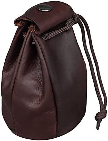 STILORD 'Niklas' Vintage Leather Pouch Purse Coin Bag Bag Men Women Key Pouch Genuine Vintage Leather, Colour:Cognac Dark Brown