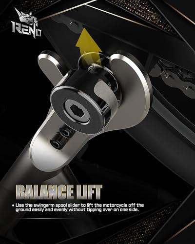 Image of RENO 10MM Swingarm Spools Sliders Stand, 304 Stainless Steel M10 x 1.25 Motorcycle Frame Sliders Fit for BR125 KLE650 EN650 EX250F EX300 Z1000 Z750 ZRX1200 ZX1200 ZX600 ZX636 Ninja (Black, 2 Pcs)