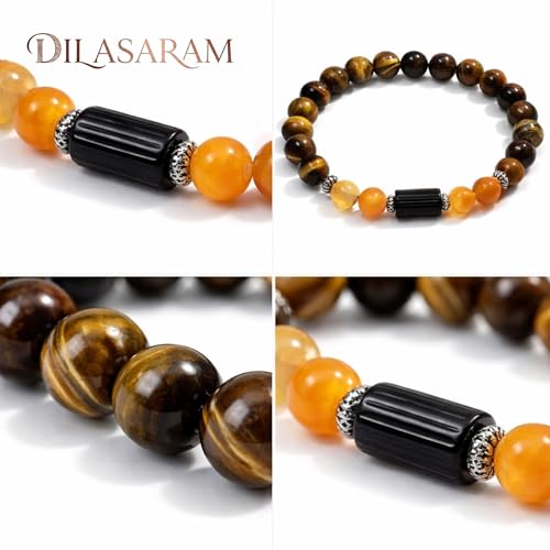 Image of Leo (सिंह राशि) Rashi Ratna Bracelet (3.5 Inches) Expendable Elastic for Unisex | Zodiac Gemstone Bracelet | Astrology Wristlet | Spiritual Jewelry for Men & Women | Confidence, Leadership & Power