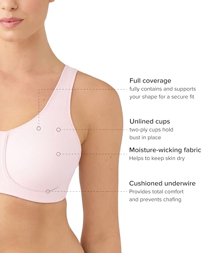 Image of Wacoal Women's Simone Sport Unlined Full Coverage Underwire Sports Bra, 855170