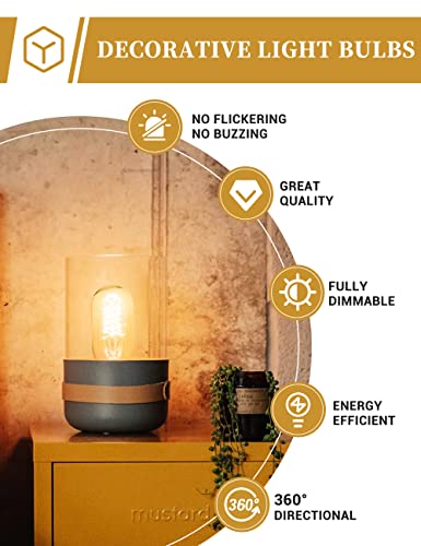 image for DORESshop Edison Bulbs [4 Pack], 60 Watt Light Bulbs, Incandescent Lig