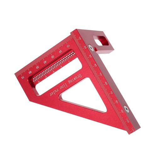 IWOWHERO Woodworking Triangle Ruler Degree Protractor Aluminum Alloy Square Tool Precision Measuring Ruler