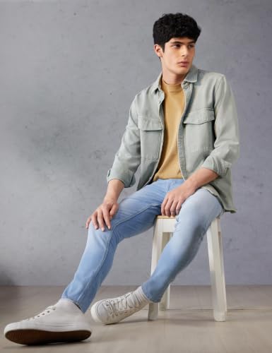 Image of Spykar Men's Skinny Fit Low-Rise Casual Jeans