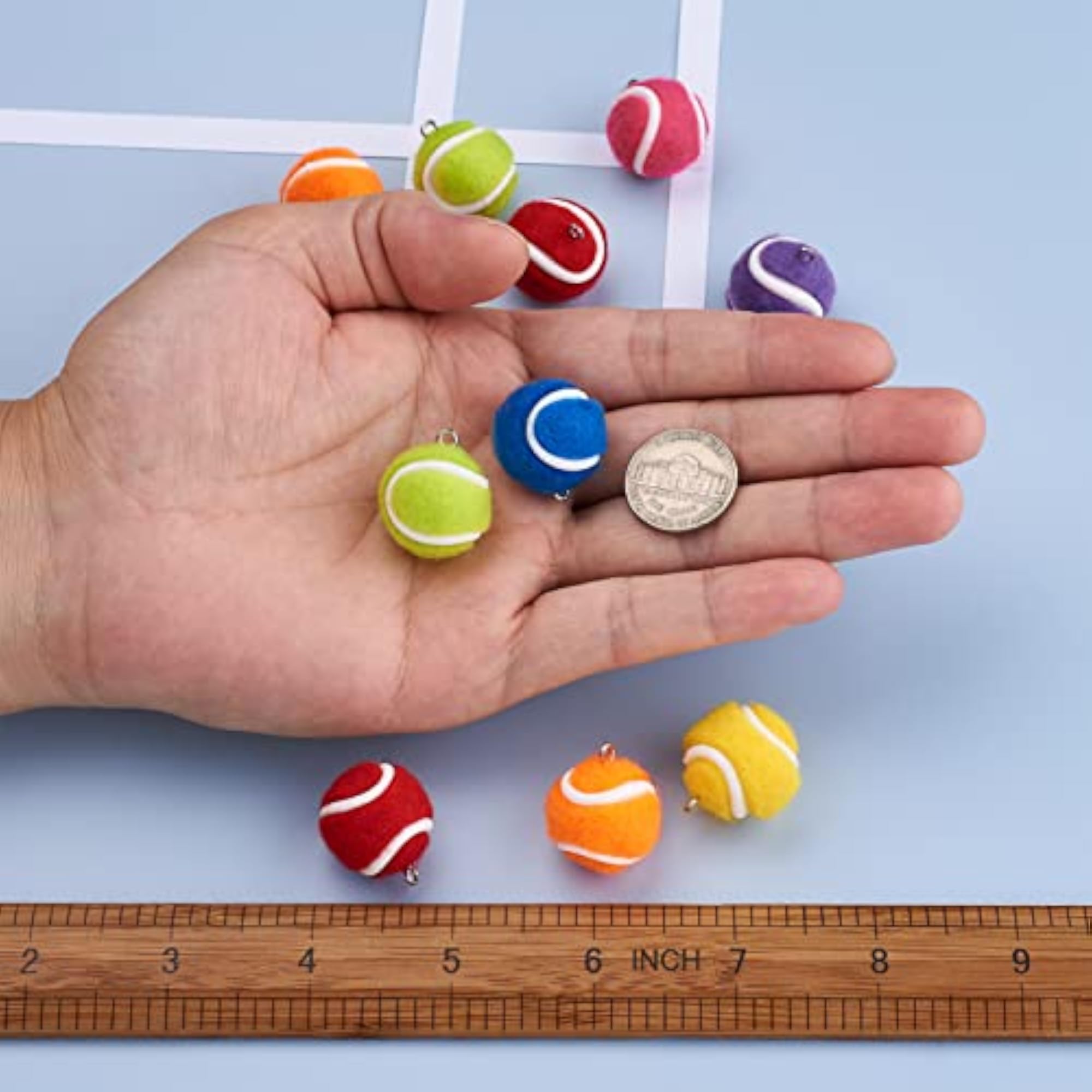 Lovely Sports Ball Pendant Charm for DIY Keychain