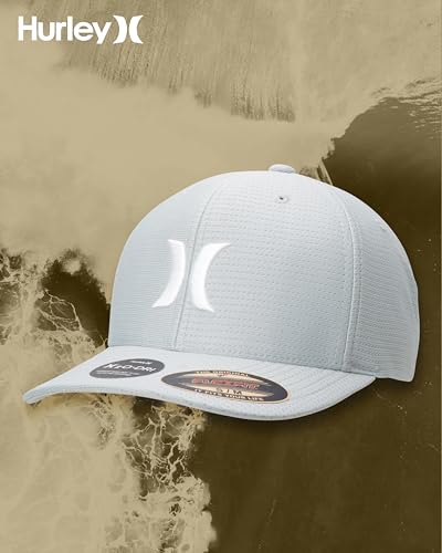 Image of Hurley Men's Baseball Cap - Lightweight Curved Bill H2O Dri Fitted Caps for Men