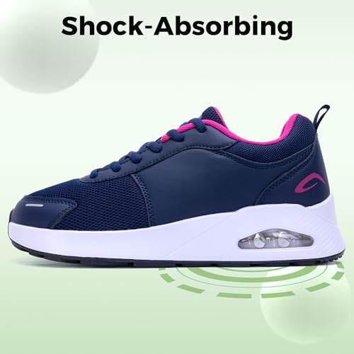 Image of IIV Women Wide Toe Box Walking Shoes Arch Support Running Tennis Sneakers Plantar Fasciitis Shoes