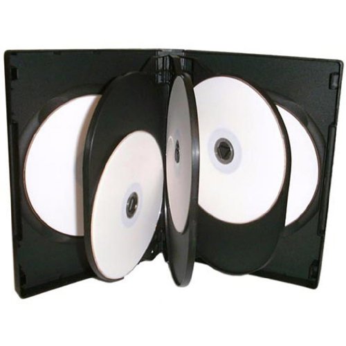 Four Square Media 25 X CD DVD/BLU Ray 27mm Black DVD 8 Way Case for 8 Disc - Pack of 25, [Importado de UK]