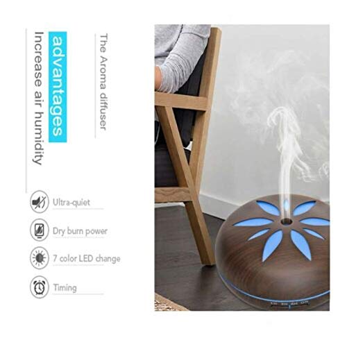 Difusor aromático eléctrico 550ml con diseño madera miniatura 3