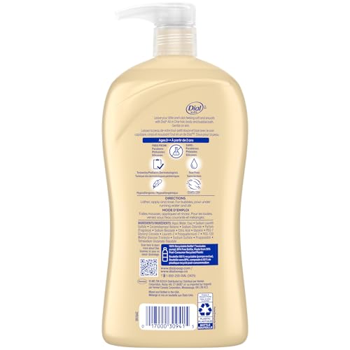 Dial Kids All-in-1 Body + Hair + Bubble Bath, Peach Scent, 32 Fl Oz, Hypoallergenic Body Wash & Shampoo, No Tears Formula for Kids 2+ Years, No Parabens & Silicones - image 6