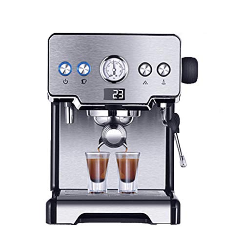 Espressomaschine, freistehend halb Automatica Kaffeemaschine in Kapseln, 15 bar Manometer-Anzeige Elektronische Temperaturregelung, Einweichen