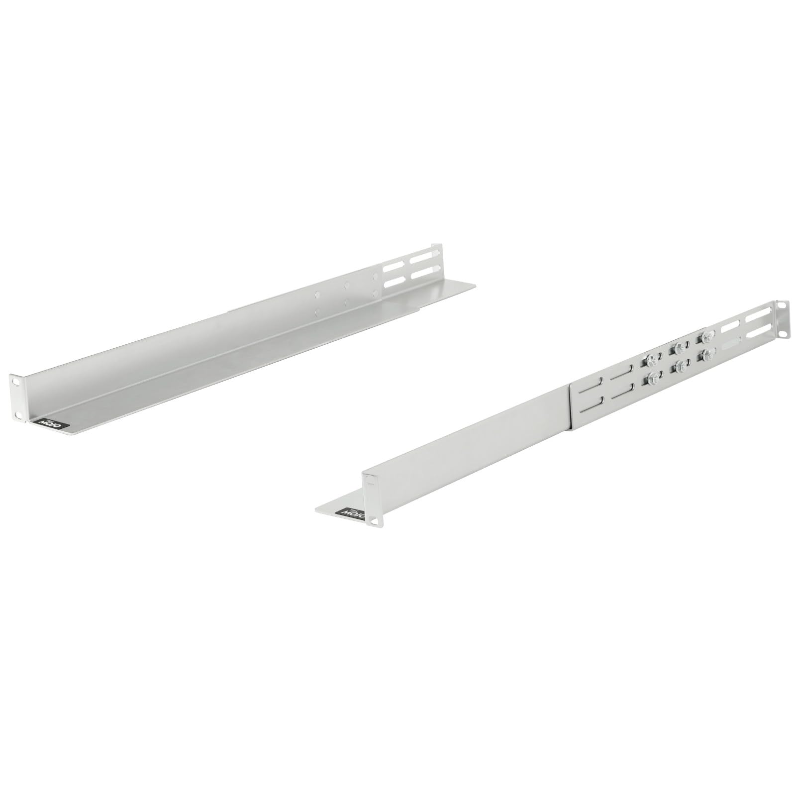 Tecmojo 1U Rieles para Rack de Servidores, 4 Postes, Rieles Deslizantes para Montaje en Rack con Profundidad Variable Ajustable de 530mm a 812mm, Capacidad de Carga 100kg, Plateado