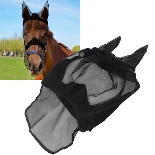 Máscara De Mosca De Cavalo, Máscaras De Mosca De Poliéster Para Cavalos, Máscara De Malha De Cavalo