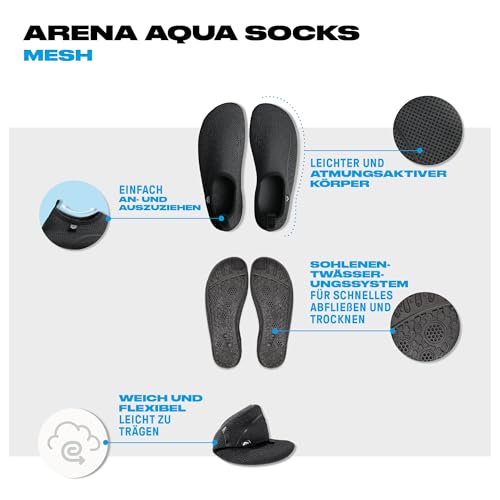 arena Unisex-Wassersocken mit Honigwabenmuster, Damen- und Herren-Badesocken, Schwimmsocken für Schnorcheln und Aquagym Damen/Herren… – Ansicht 5
