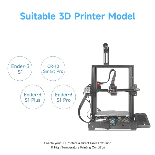 Creality Official Sprite Extruder, All Metal Dual Gear Feeding Direct Drive Extruder with 80N Stepper Motor for Creality Ender-3 S1/Ender-3 S1 Pro/CR-10 Smart Pro 3D Printer
