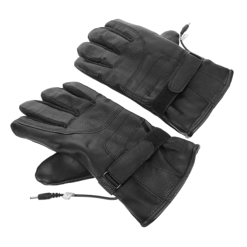 CRILSTYLEO 1 Par Guantes Calefactores Porta Cubiertos Rojo Guantes De Piel De Vaca Guantes para Correr Guantes De Hombre Mango Universal Guantes para Microondas Llavero Cuero Artificial Black